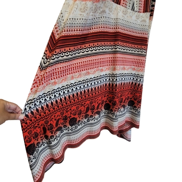 CATO Sz XL Geometric Sleeveless Open Back Midi Dress - Picture 6 of 8